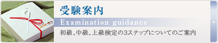 受験案内　初級、中級、上級検定の３ステップについてのご案内